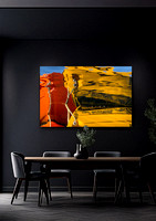 Tethered Reflections – Abstract Boat Reflection with Mooring Lines